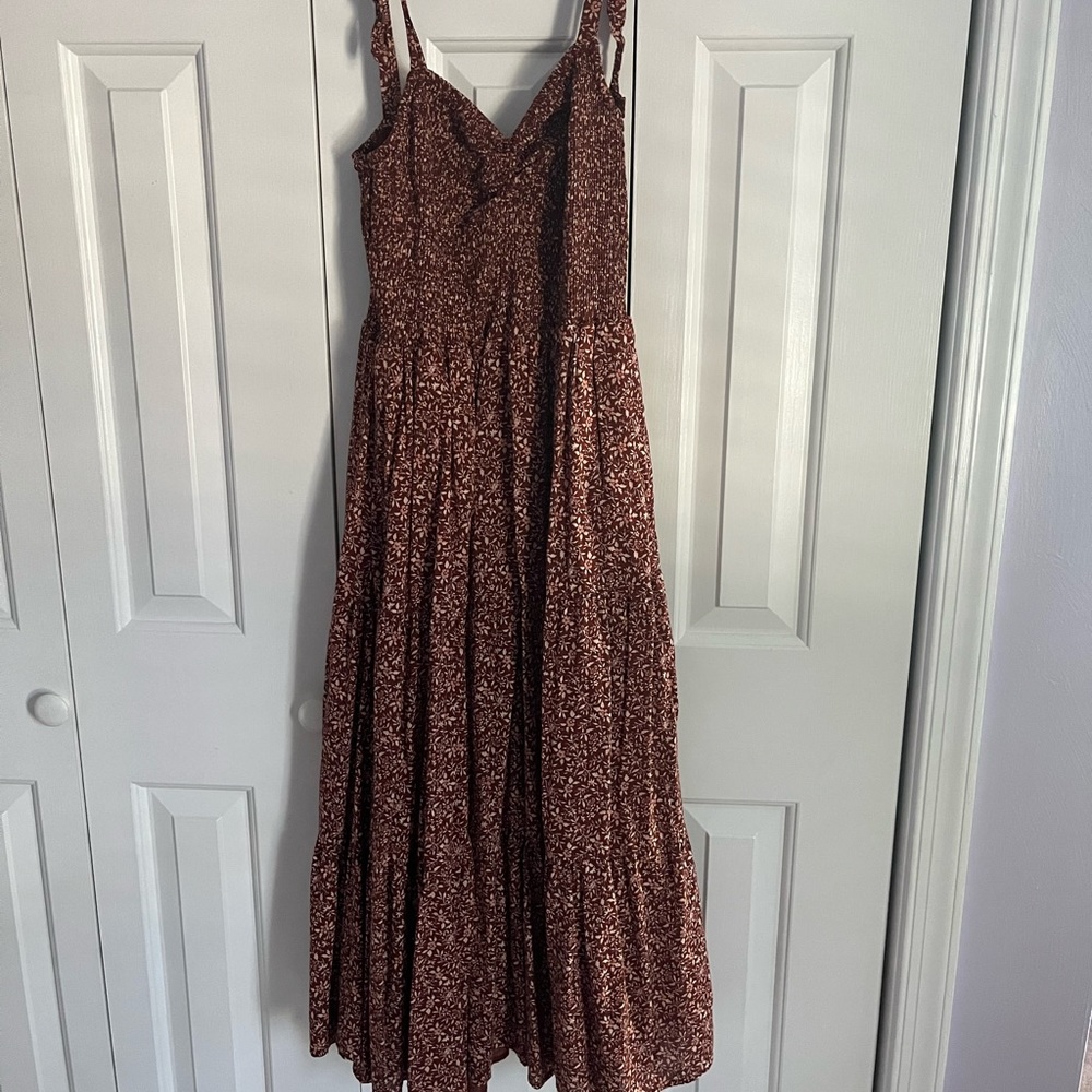 Madewell Lucie tie strap midi dress